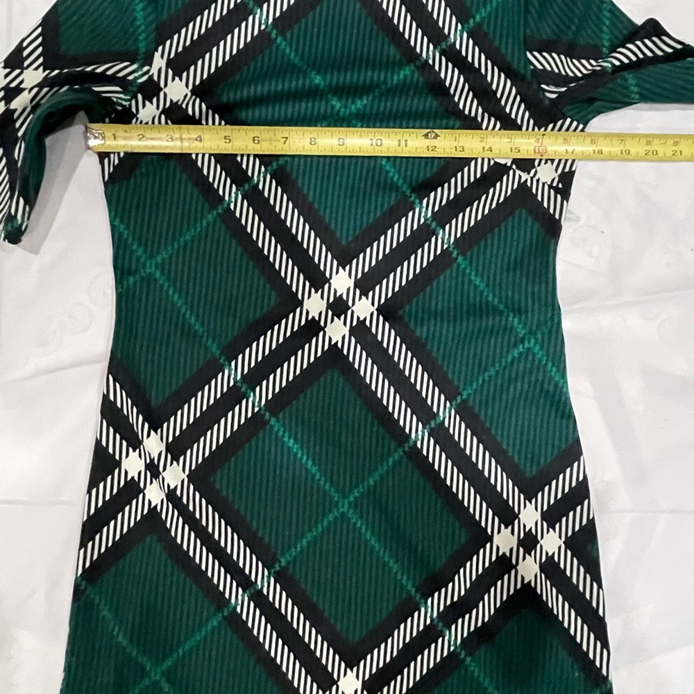 Eliza J Green and Black Patterned Dress